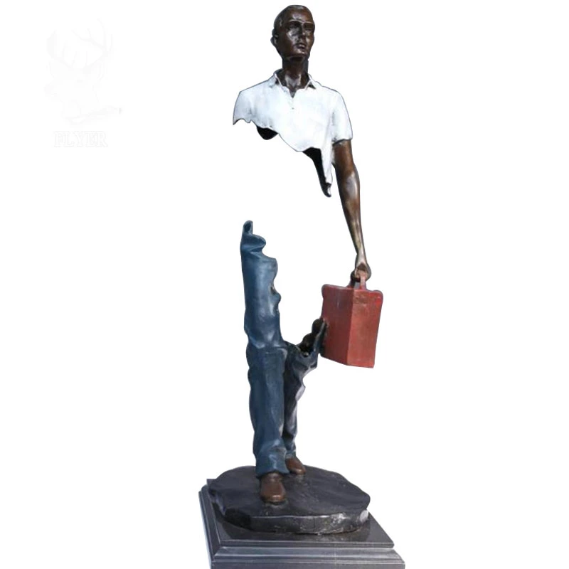 Life Size Antique Bronze Casting Traveler Sculpture for Sale