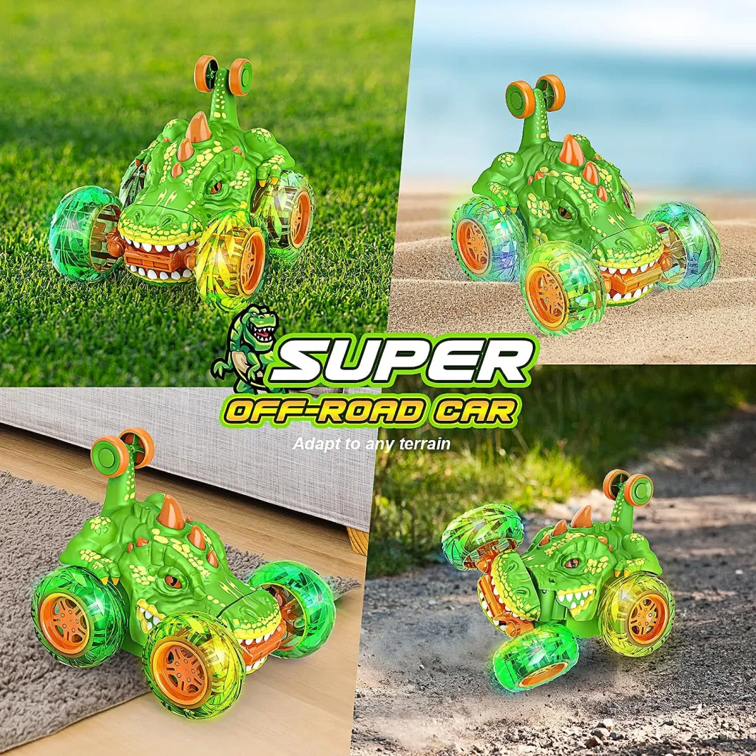 2.4GHz Fast Stunt RC Truck Dinosaur Car with Wheel Light