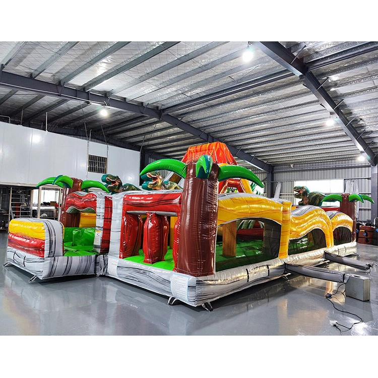 Wholesale Outdoor Fun Dinosaur Park Inflatable Obstacle Games Inflatable Bounce Park