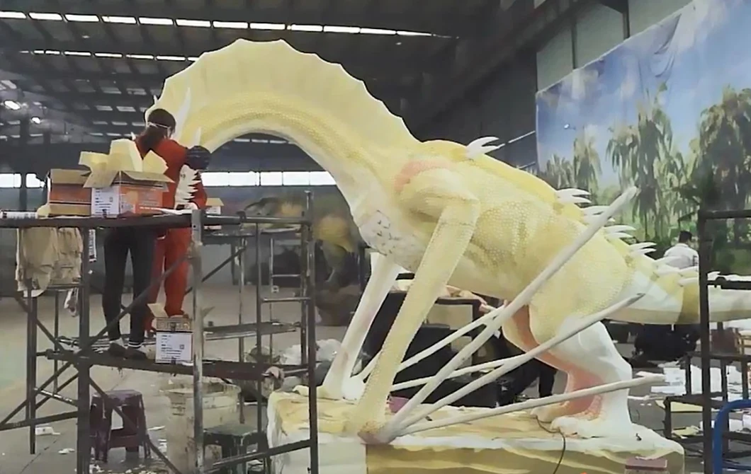 Bovidosaurus Animatronics Dinosaur Amusement Park Equipment Statue Moving Realistic Pose Design Dinosaur