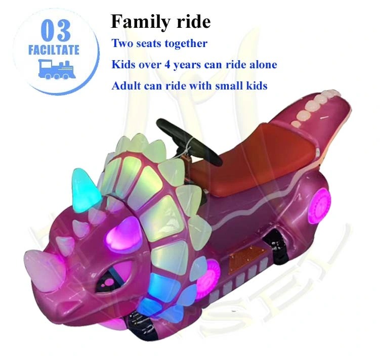 Hansel Amusement Park Ride on Electric Motor Bikes Kiddie Dinosaur Ride for Sales