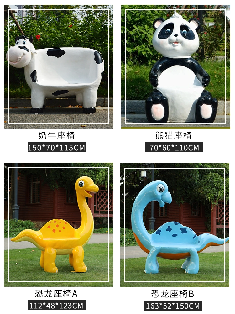 China Fiberglass Animal Bench Outdoor Statues Sculpture Manufacturers