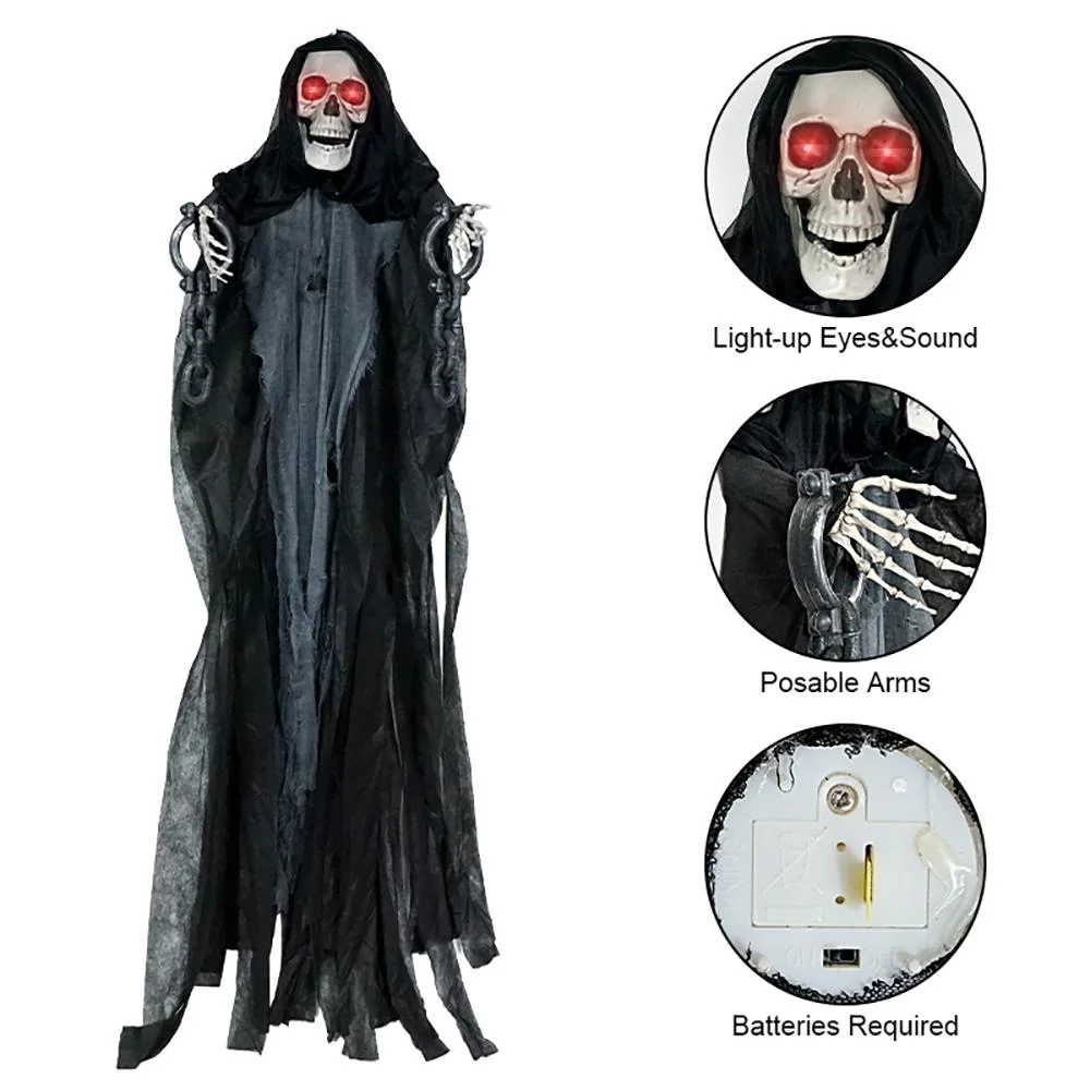 Halloween Animated Props Haunted House Party Lifesize Animatronics LED Hanging Light