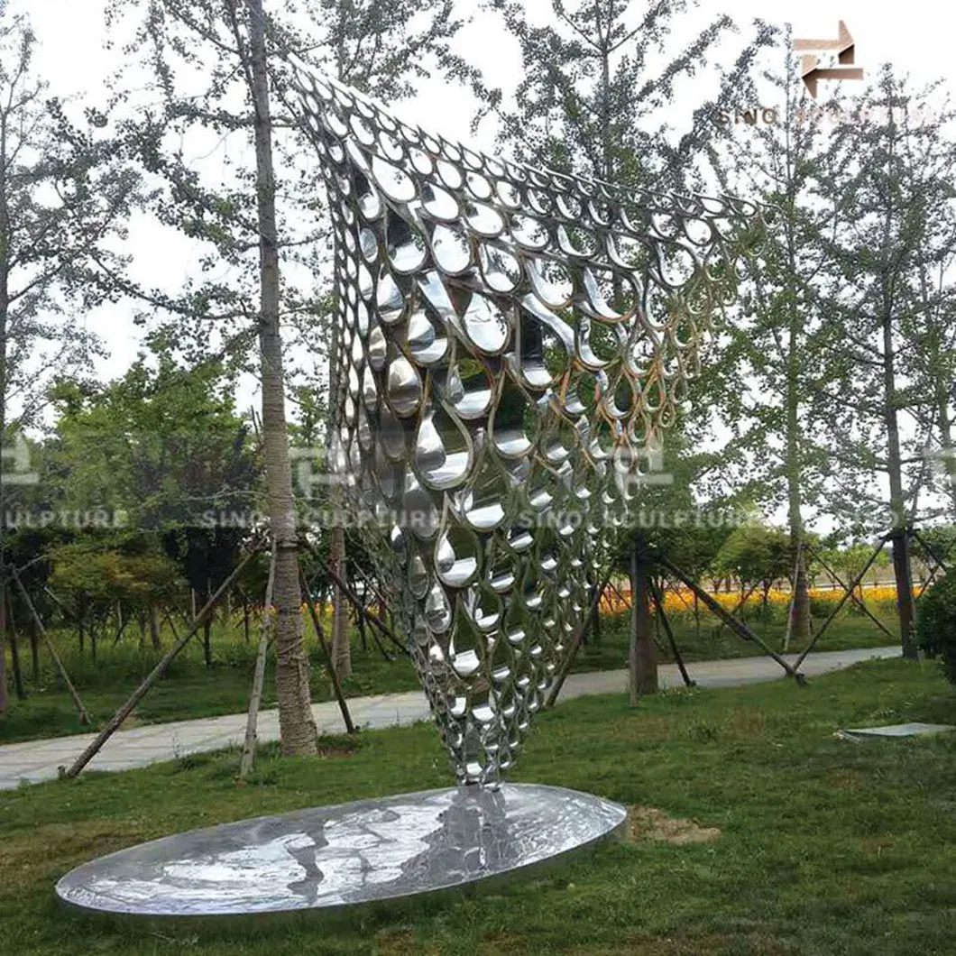 Mirror Polished Stainless Steel Landscape Sculpture