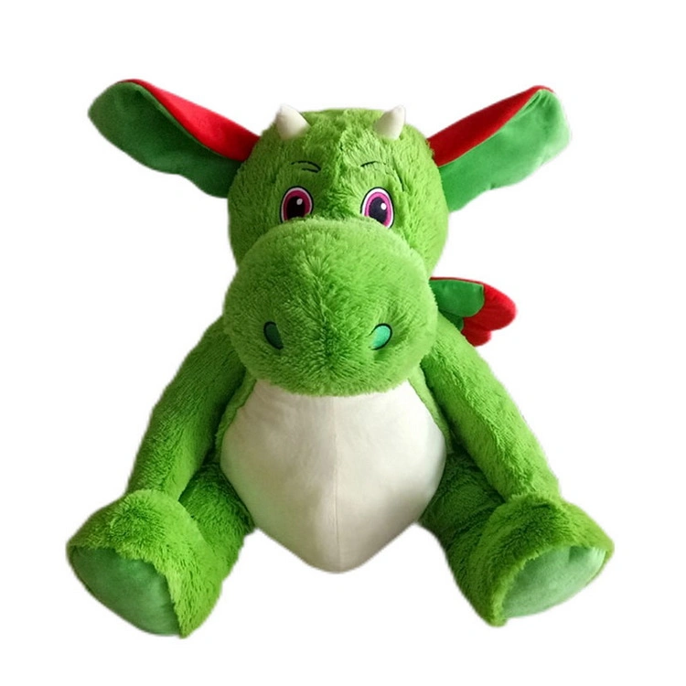 Color Customized 30cm Bright Green Soft Stuffed Toy Animal Plush Dinosaur for Sale