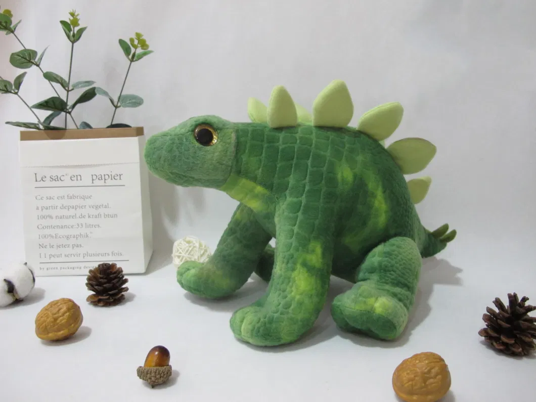 Wholesale Factory Customized Green Color Stuffed Animal Toys Plush Dinosaur