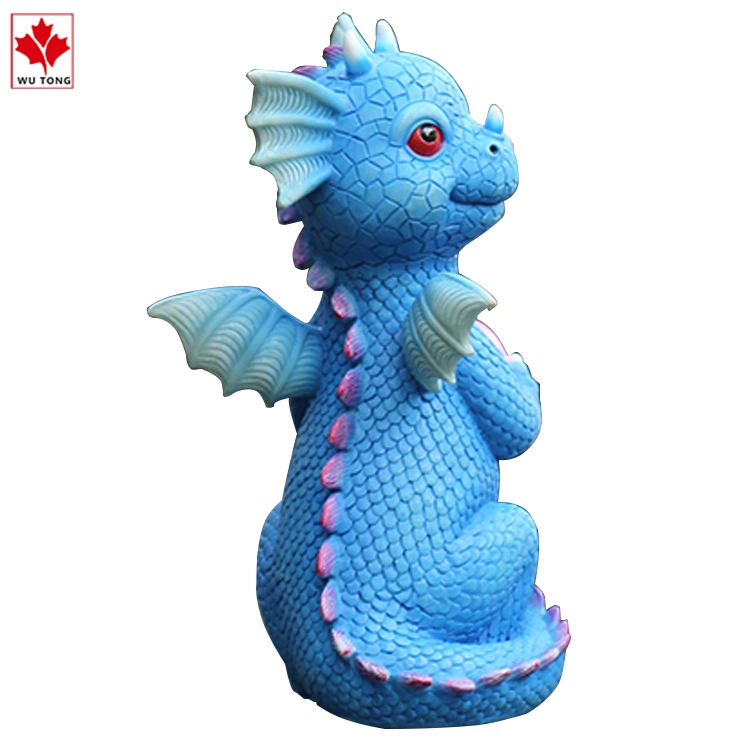 Customized Home Desktop for Children&prime;s Gifts Statue Ornaments Little Blue Dinosaur