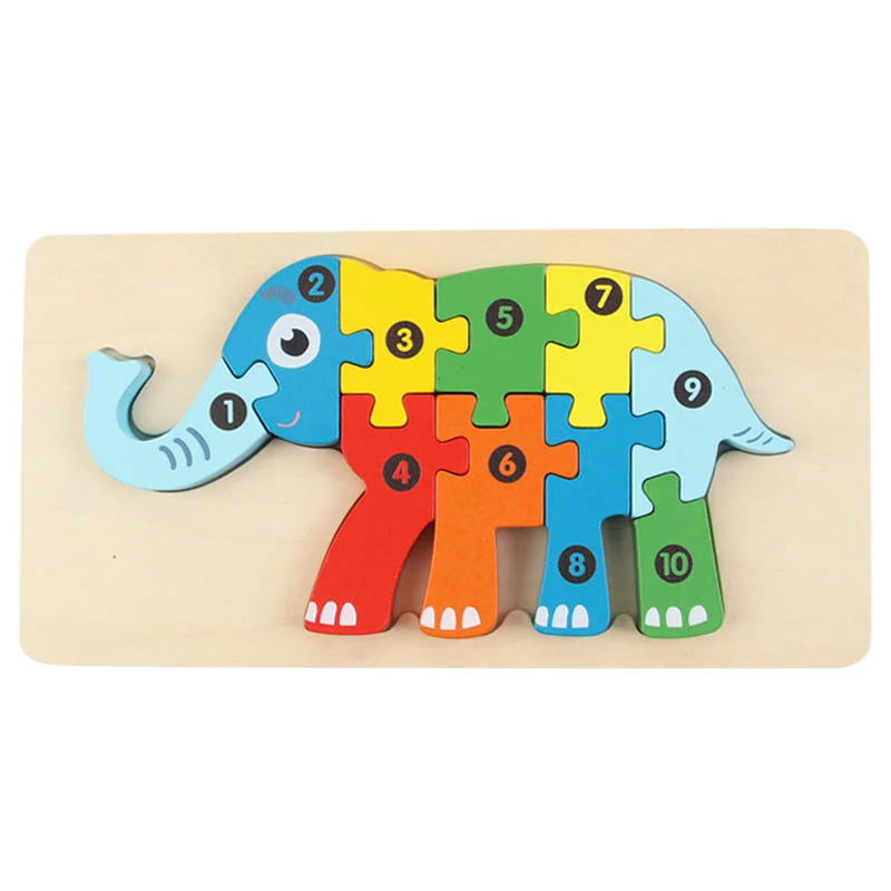 Animal Kids Wooden Dinosaur 3D Wooden Jigsaw Puzzle