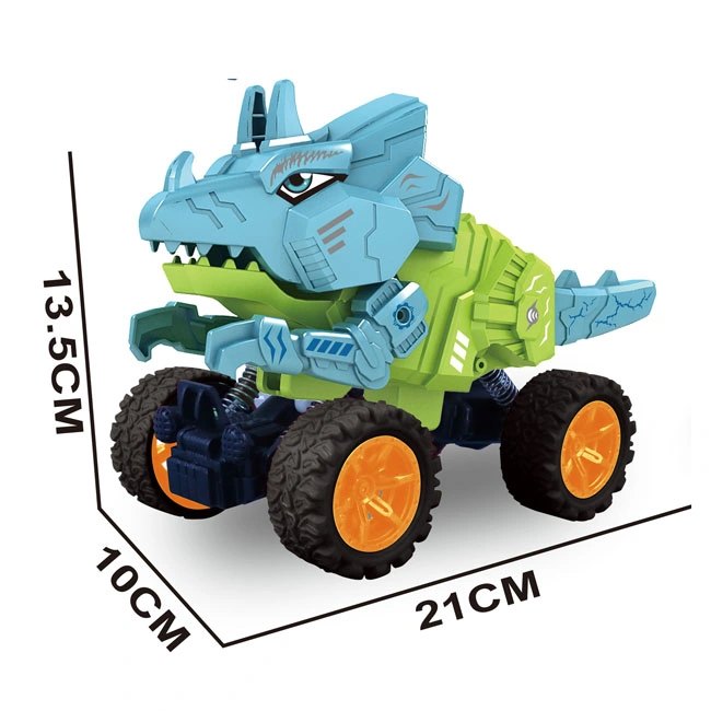 OEM/ODM Swing Stunt Car Big Wheel Double Inertia Dinosaur Car Toys Tyrannosaurus Triceratops Toy Car Pull Back Funny Pull Back Dinosaur Car