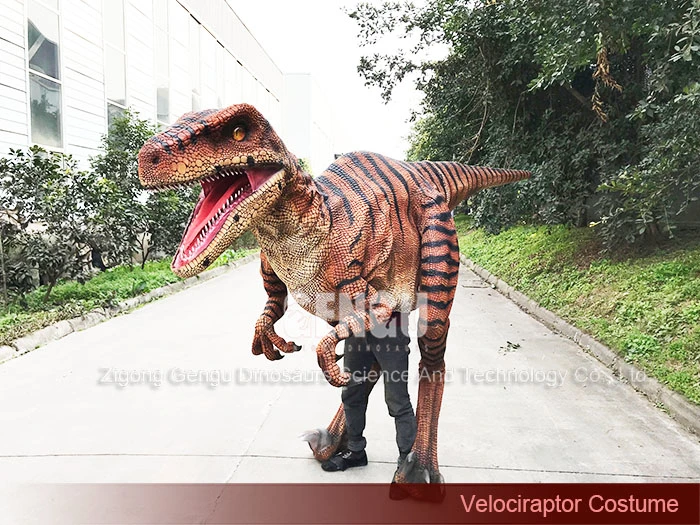 Realistic Velociraptor Animatronic Walking Dinosaur Costume