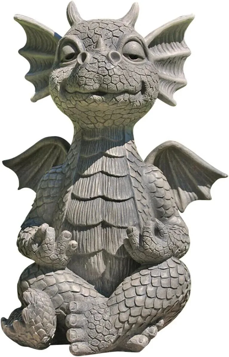 Dragon Figurine Resin Dinosaur Sculptures for Lawn Park Garden Decoration