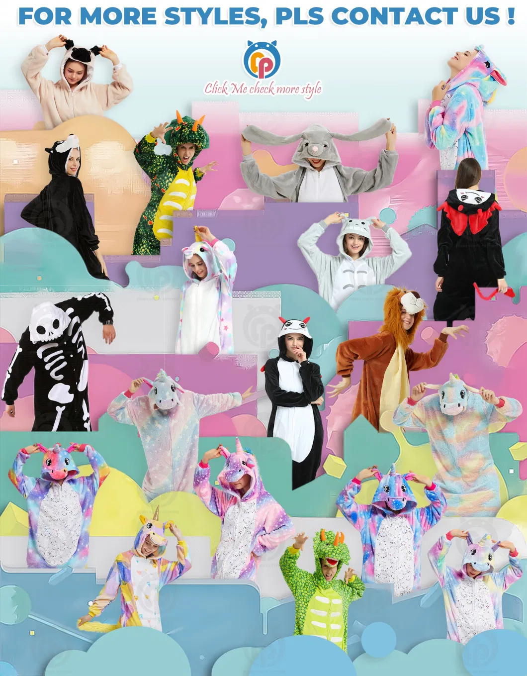 Hot Sale Party Cosplay Multi-Colored Unicorn Costumes