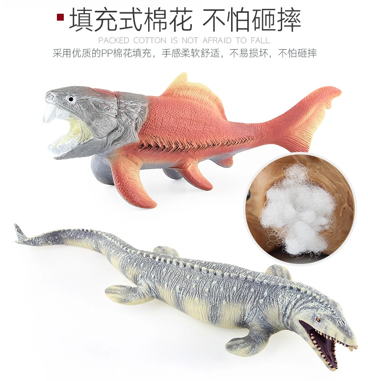 Jurassic Simulation Dinosaur World Toy Model Ichthyosaur Padded Soft Rubber Submarine Dinosaur Handmade Model Ornaments