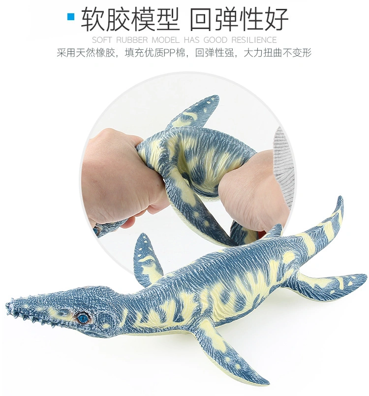 Jurassic Simulation Dinosaur World Toy Model Ichthyosaur Padded Soft Rubber Submarine Dinosaur Handmade Model Ornaments