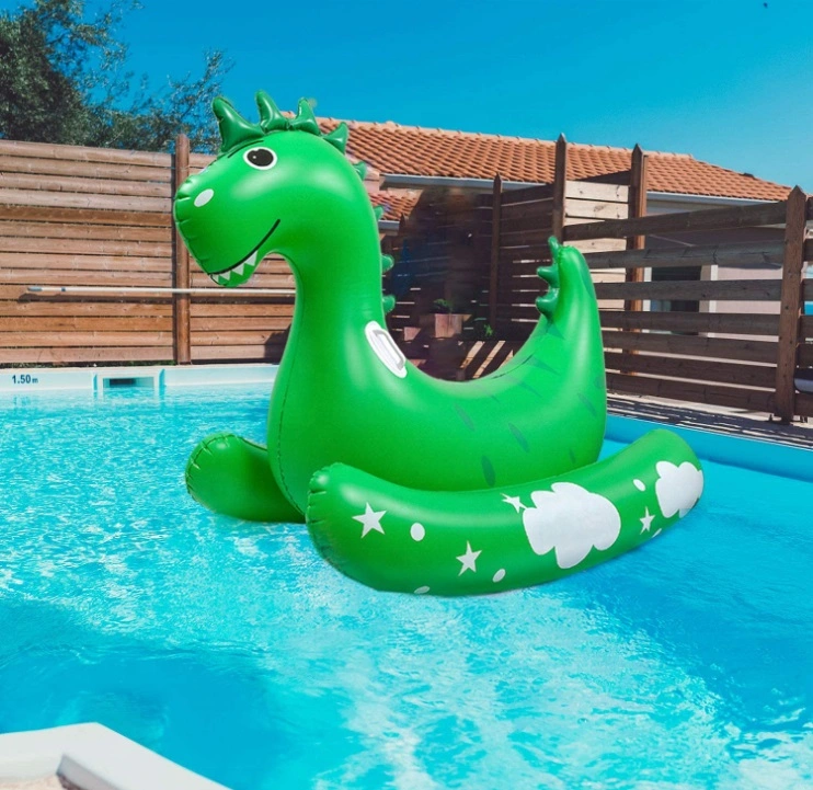 Summer Outdoor Inflatable Dinosaur Water Splash Ride-on Toys