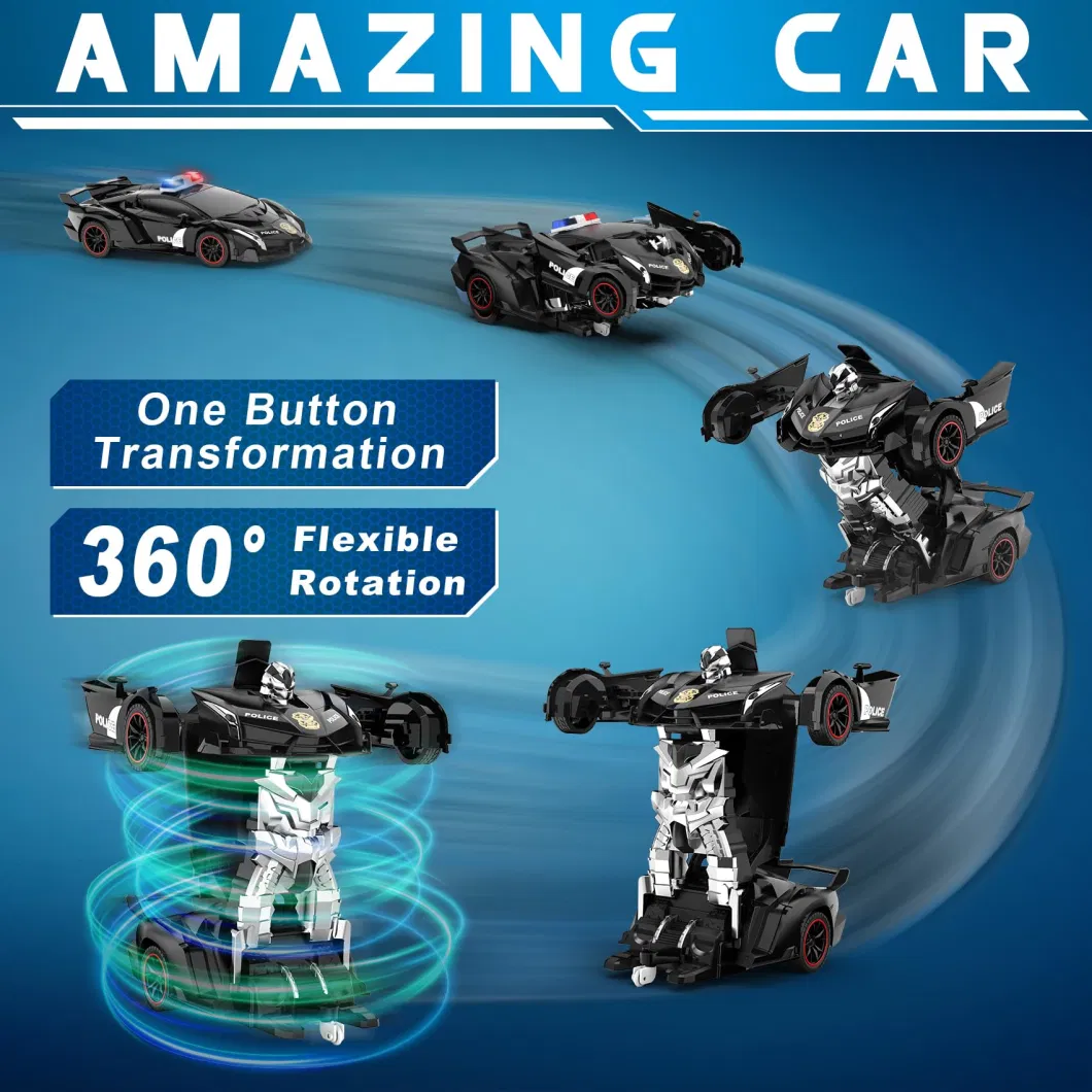 Remote Control Car - Transform Car Robot, One Button Deformation to Robot