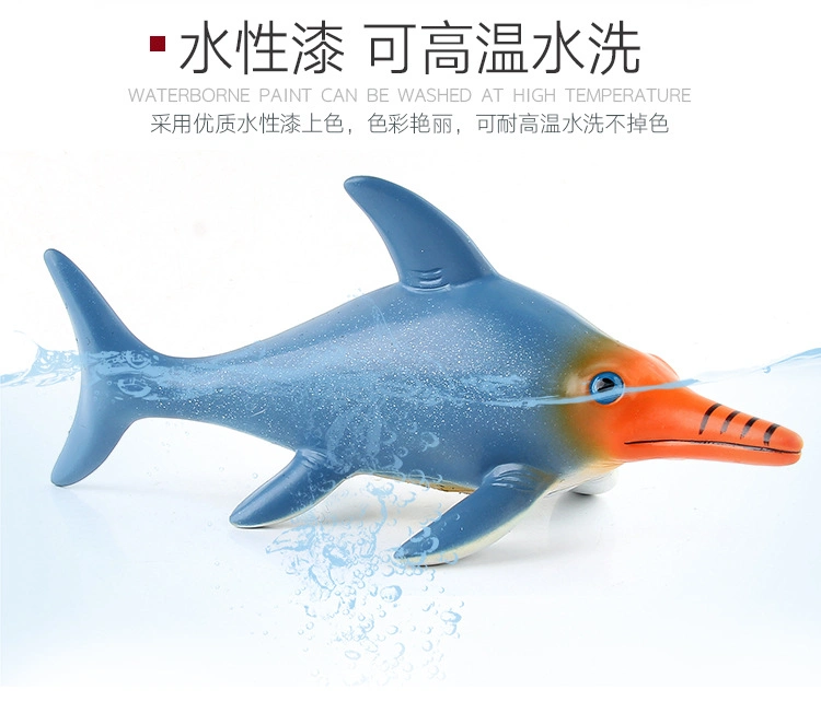 Jurassic Simulation Dinosaur World Toy Model Ichthyosaur Padded Soft Rubber Submarine Dinosaur Handmade Model Ornaments