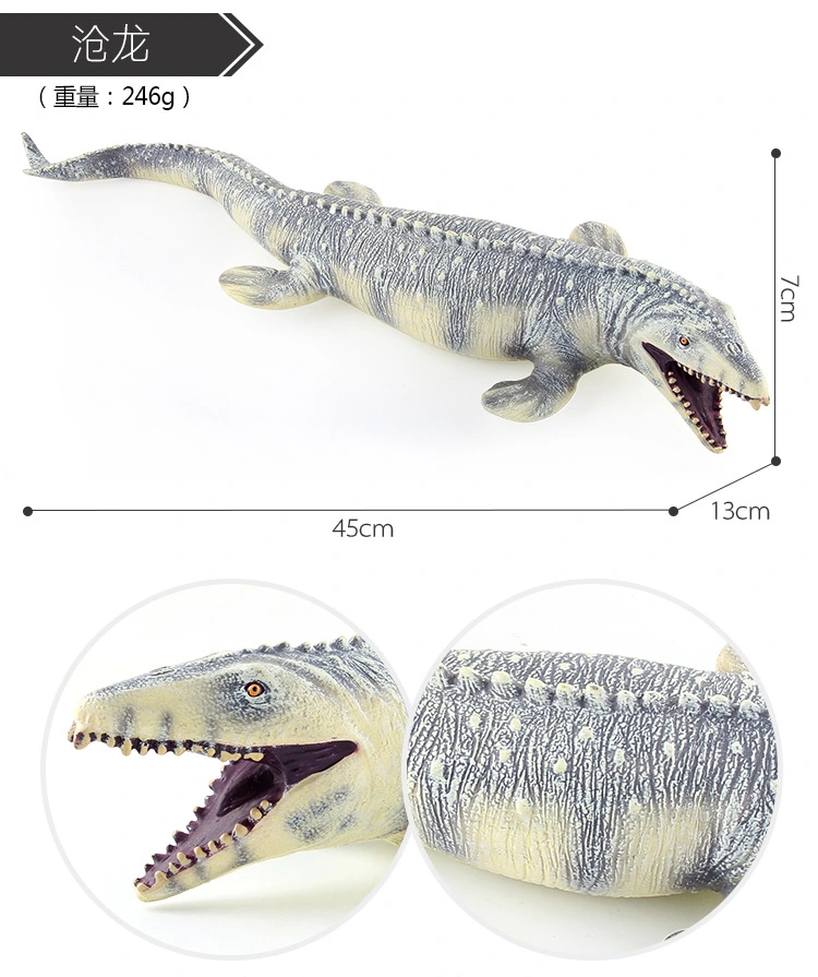 Jurassic Simulation Dinosaur World Toy Model Ichthyosaur Padded Soft Rubber Submarine Dinosaur Handmade Model Ornaments