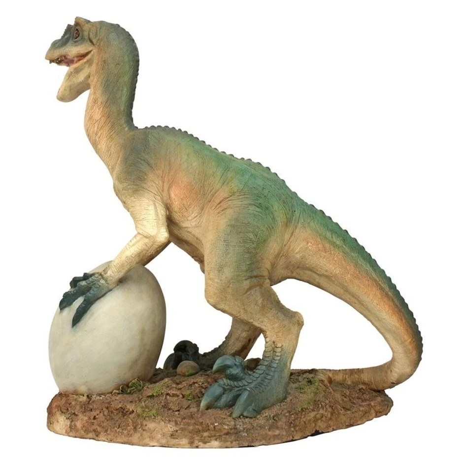 Hot Sales Craft Modern Statue Polyresin Animal Statue House Decoration The Raptor Dinosaur with Egg Statue