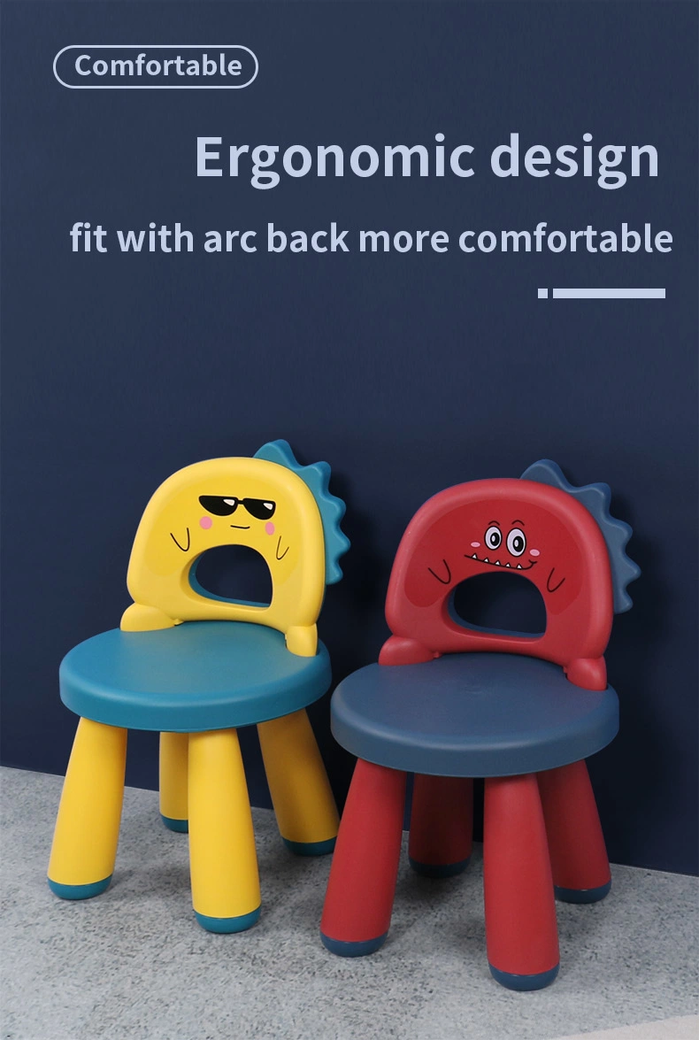 Soft Baby Cartoon Chair Cute Plastic Dinosaur Shape PP Chair