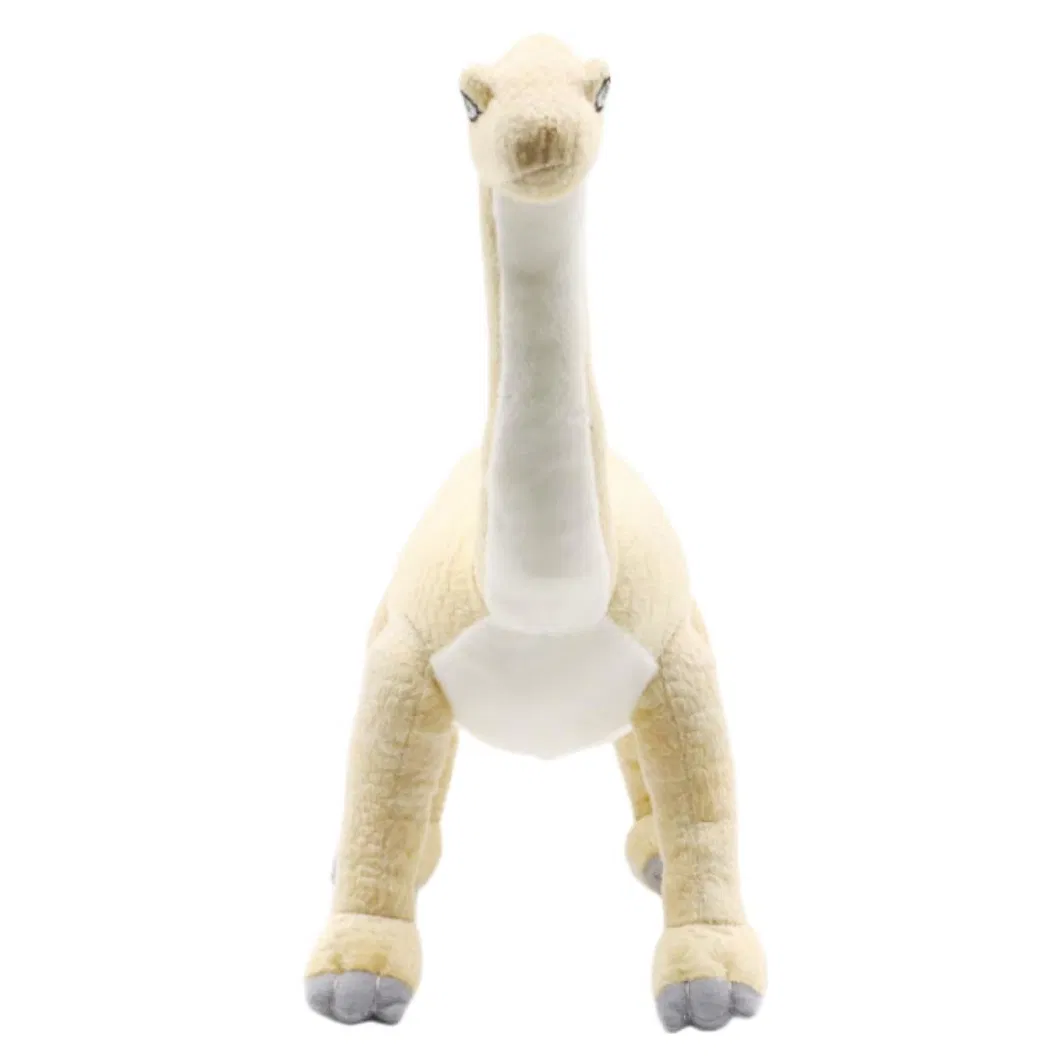 60cm Beige Plush Dragon Kids Toy Dino with Long Neck Baby Gift Stuffed Animal Dinosaur Brachiosaurus Soft Toys Brachiosaurus for Children