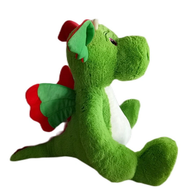 Color Customized 30cm Bright Green Soft Stuffed Toy Animal Plush Dinosaur for Sale