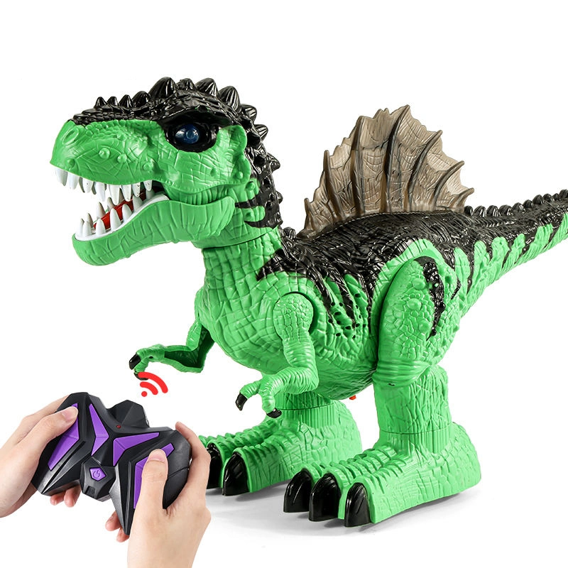 Spray Walking Jurassic Velociraptor Light Flying Dragon Children RC Toy Animal Plastic Remote Control Toy Dinosaur