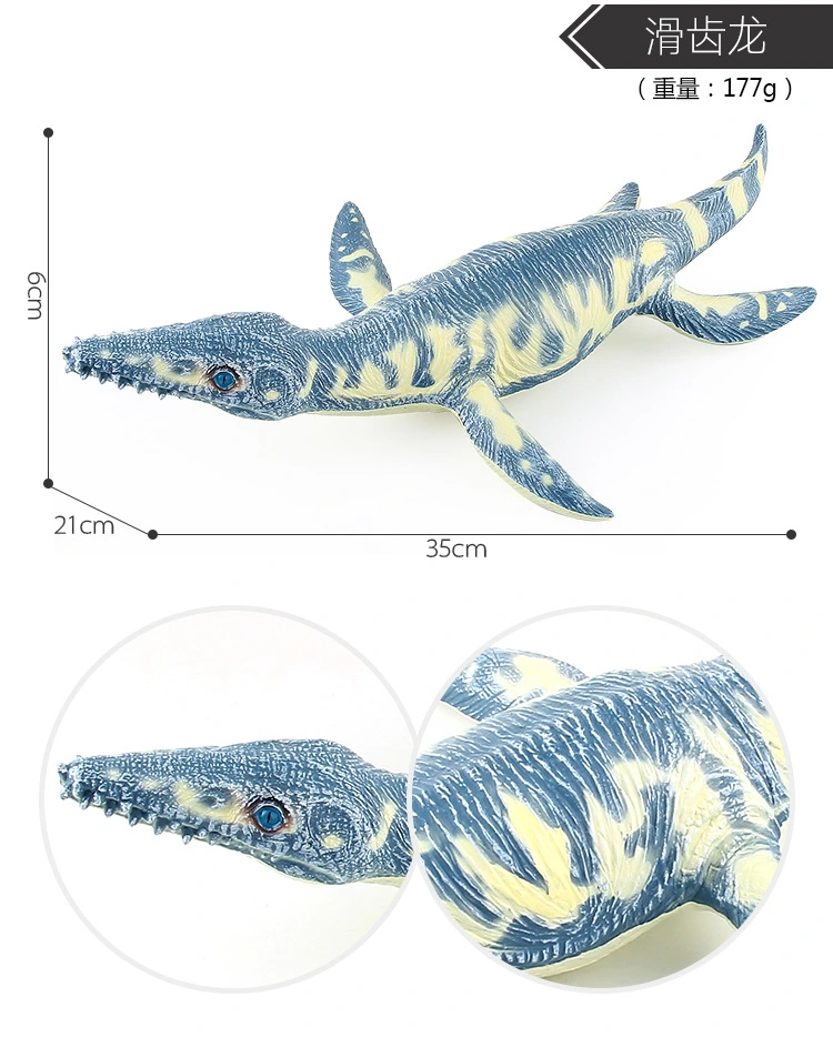 Jurassic Simulation Dinosaur World Toy Model Ichthyosaur Padded Soft Rubber Submarine Dinosaur Handmade Model Ornaments