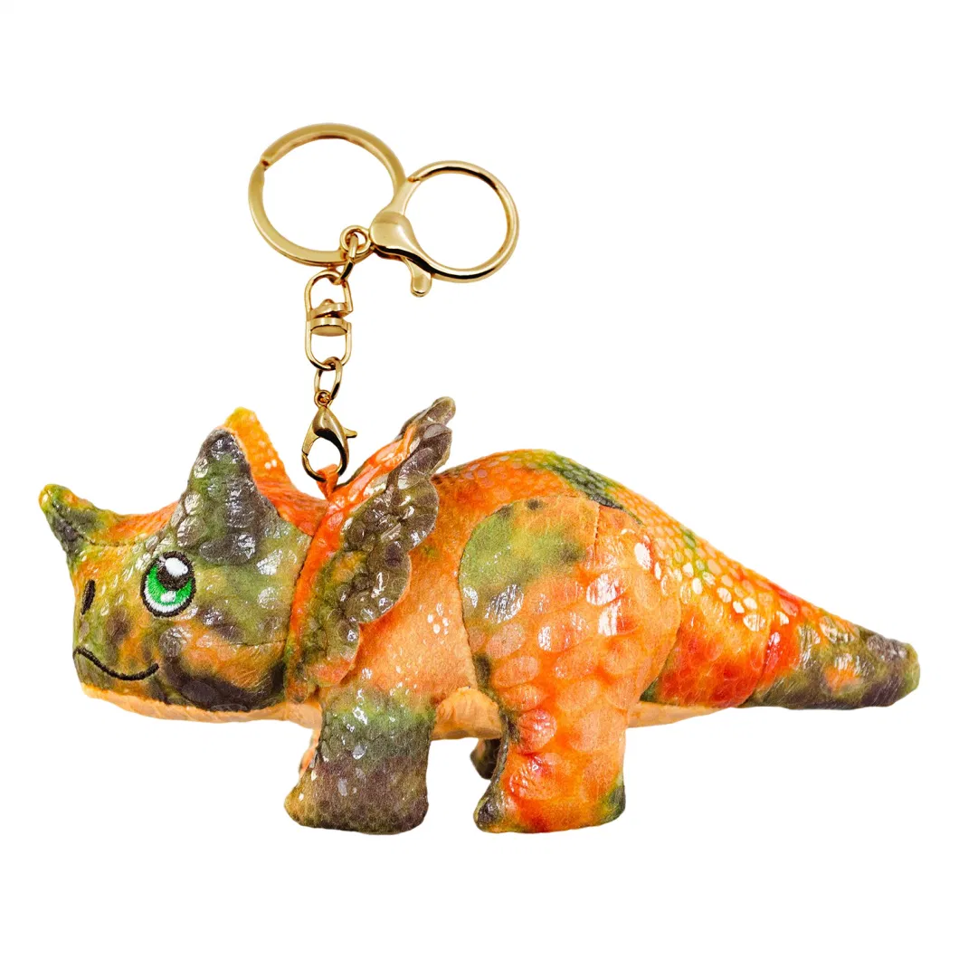 Triceratops Printed New Creator Plush Dinosaur Stuffed Keychain Toys
