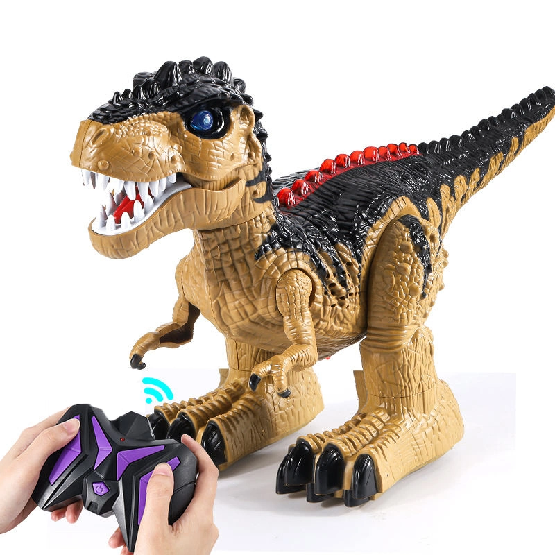 Spray Walking Jurassic Velociraptor Light Flying Dragon Children RC Toy Animal Plastic Remote Control Toy Dinosaur