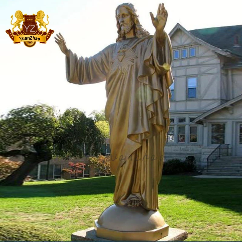 Catholic Religious Sculpture Outdoor Bronze Jesus Sculpture with Open Arms