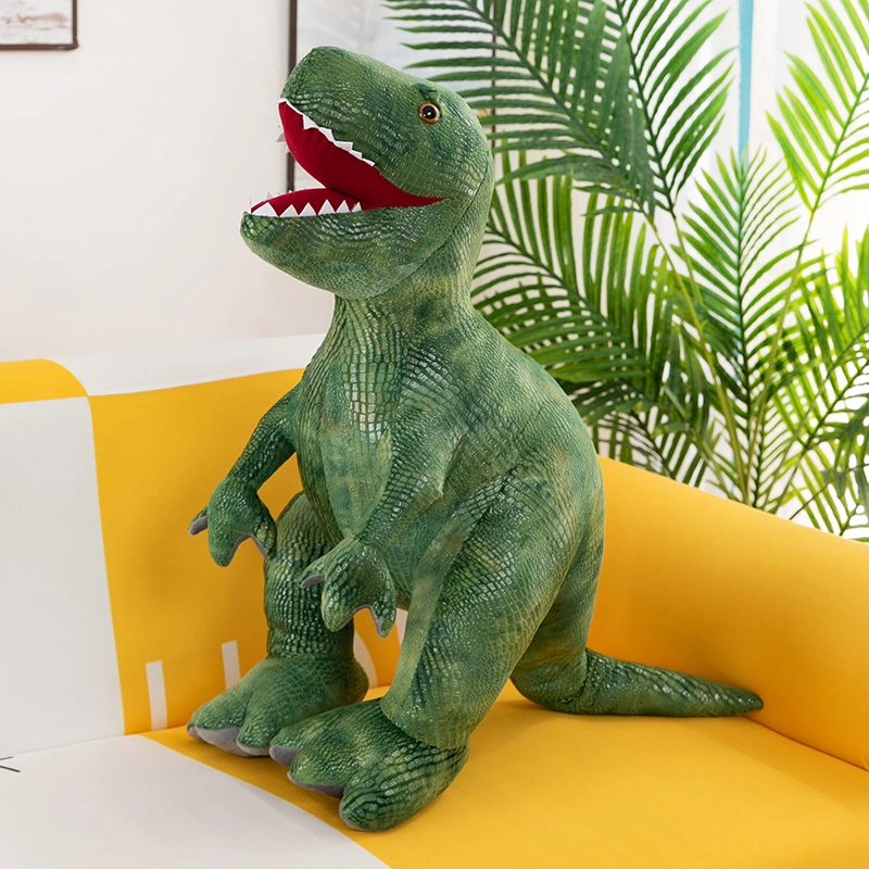 Promotion Gift Custom Cute Stuffed Green Plush Stuffed Dinosaur 57cm 80cm 100cm Realistic Plush Dinosaur Toys