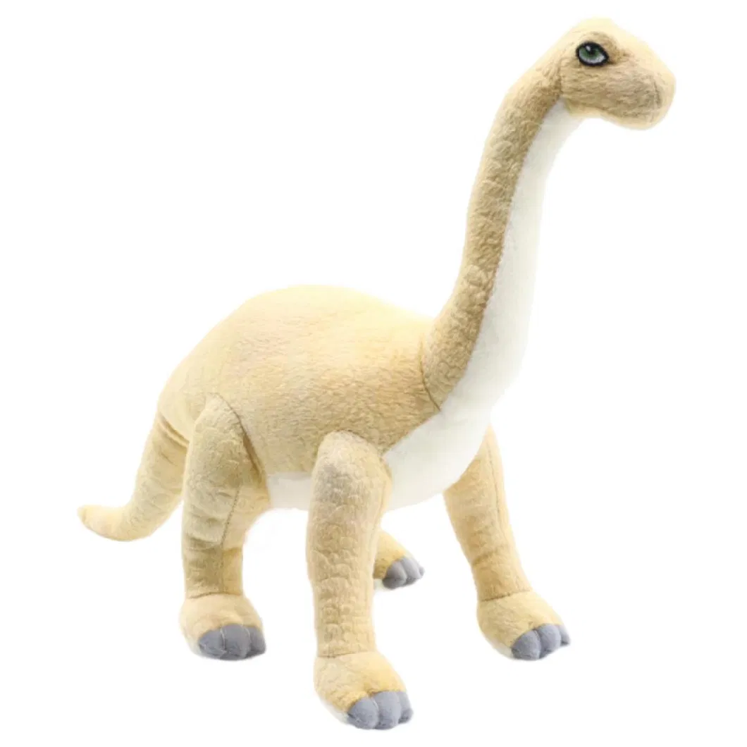 60cm Beige Plush Dragon Kids Toy Dino with Long Neck Baby Gift Stuffed Animal Dinosaur Brachiosaurus Soft Toys Brachiosaurus for Children