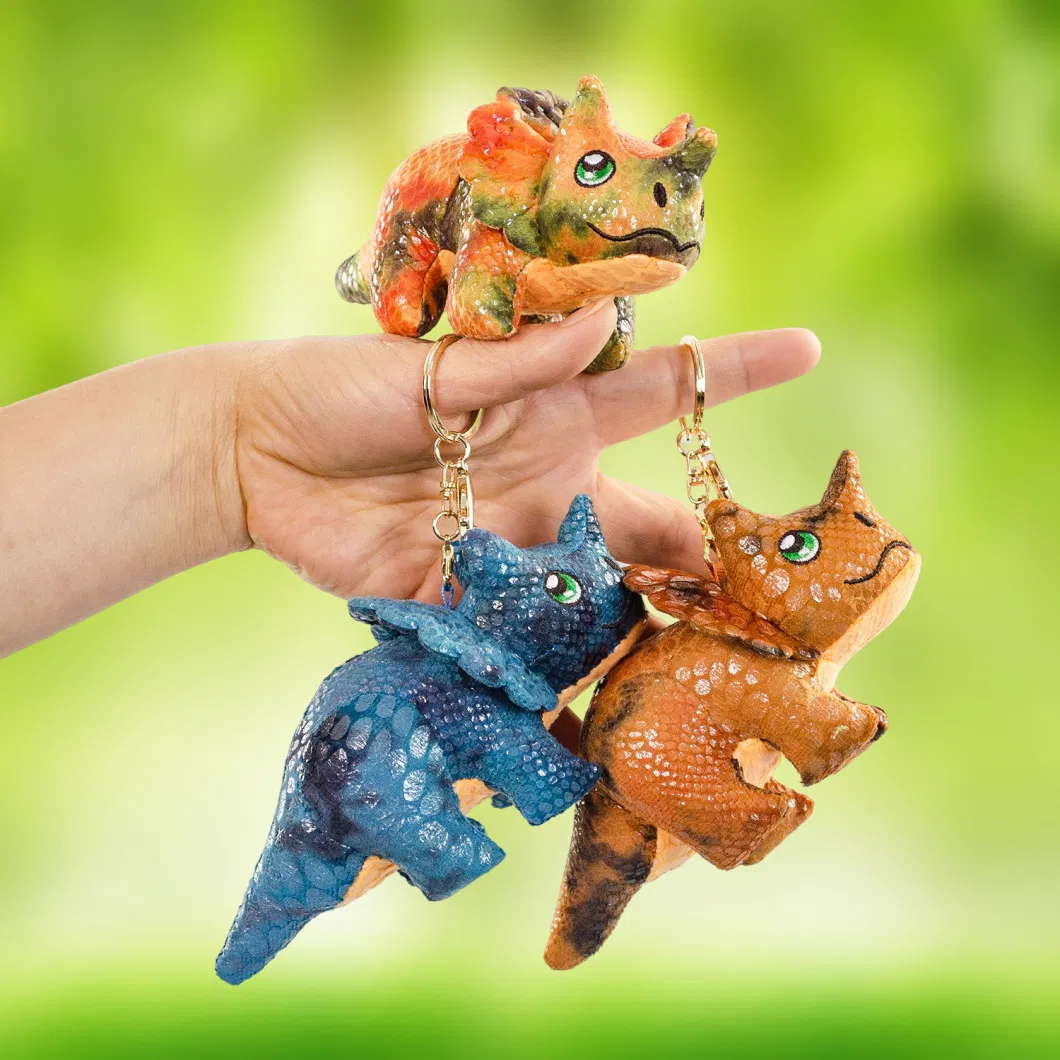 Triceratops Printed New Creator Plush Dinosaur Stuffed Keychain Toys