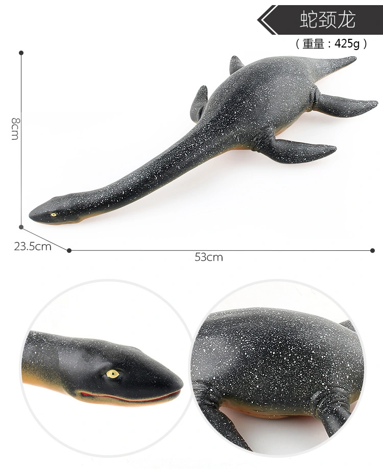 Jurassic Simulation Dinosaur World Toy Model Ichthyosaur Padded Soft Rubber Submarine Dinosaur Handmade Model Ornaments