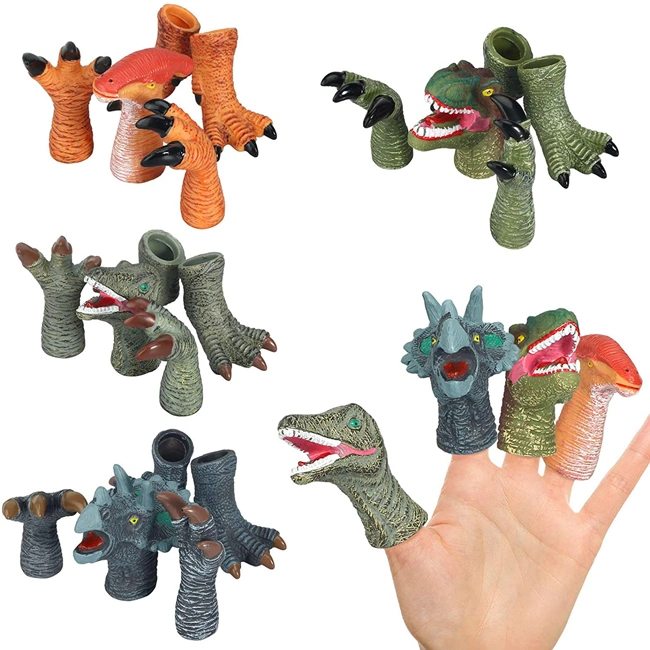 Dinosaur Hand and Foot Evade Glue Soft Finger Dinosaurs Funny Finger Puppets for Toddlers Educational Toys Party Favor