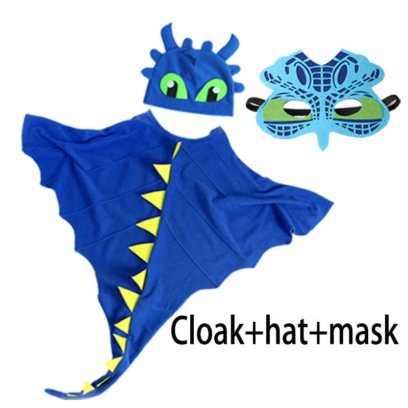 Halloween Children Dinosaur Costumes, 3-8 Ages Child Cosplay Cloak, Halloween Cosplay Costume for Boys and Girls