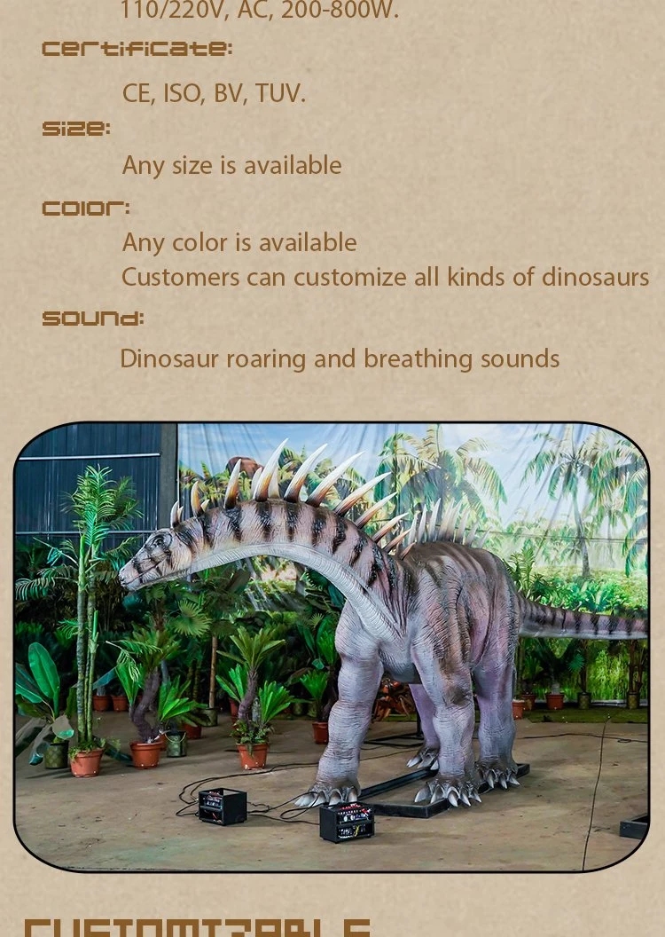 Amagasaurus Animatronics Dinosaur Shopping Mall Dinosaur Theme Amusement Park Mechanical Life Size Animation Dinosaur