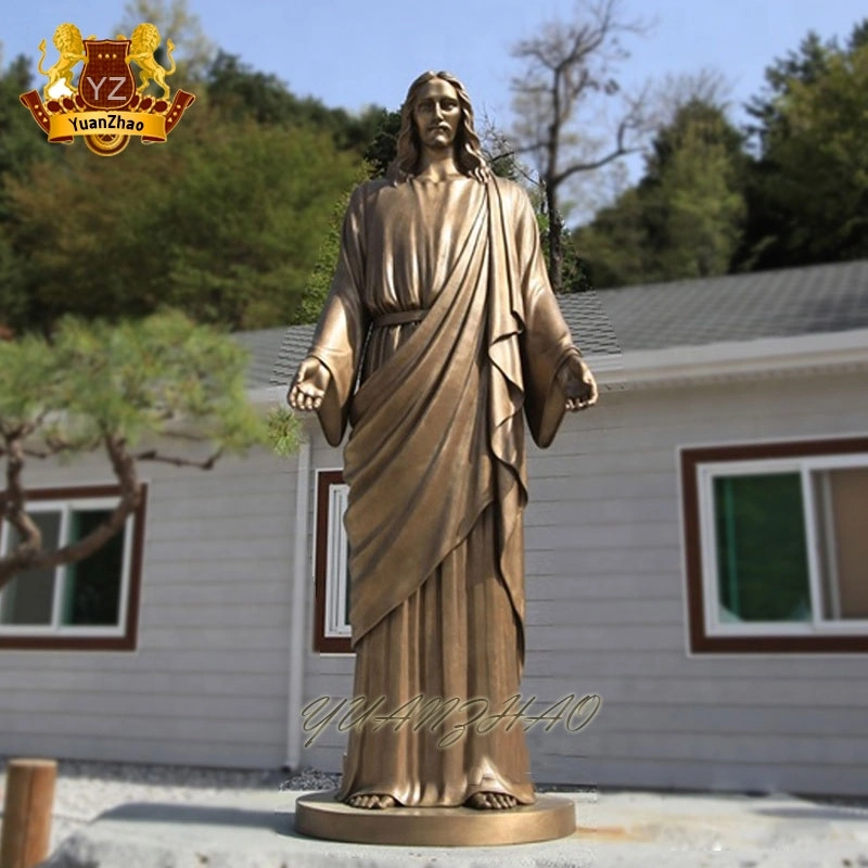 Catholic Religious Sculpture Outdoor Bronze Jesus Sculpture with Open Arms