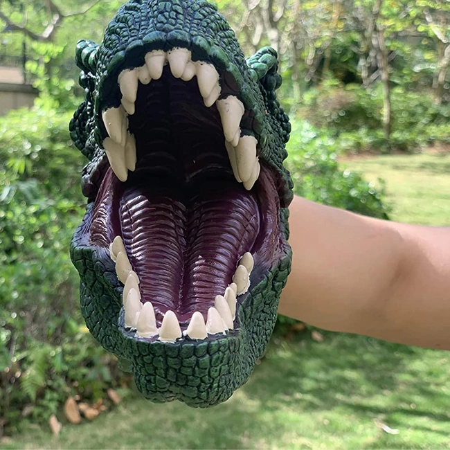 Tyrannosaurus Toys Hand Puppet Rubber Animal Head Puppets Role Play Toys Interesting Dinosaur Toy