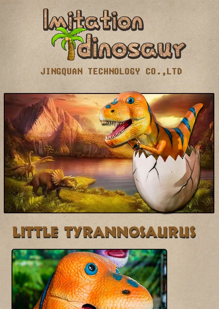 Animatronic Dinosaur Little Tyrannosaurus Park Design Outdoor Ancient Animal Model Realistic Dinosaur Toys with Sound