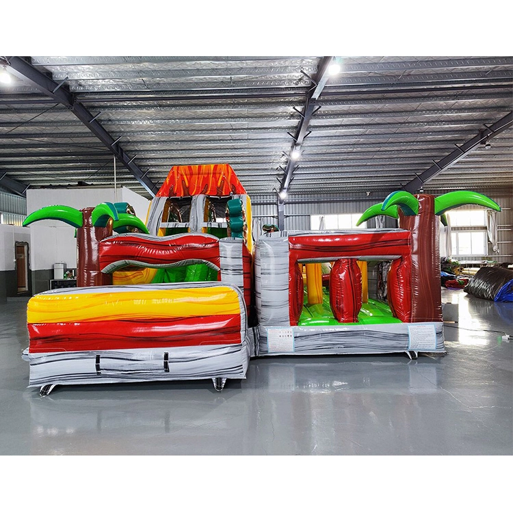 Wholesale Outdoor Fun Dinosaur Park Inflatable Obstacle Games Inflatable Bounce Park