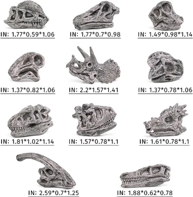  Educación personalizada Dinosaur Skull PVC Colección de plástico Juguetes para niños