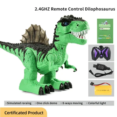 A 2,4 Ghz, 8RM RC electrónica dinosaurio Tyrannosaurus con batería recargable del robot de control remoto los dinosaurios al caminar y rugientes