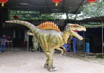 Piernas ocultas Traje Spinosaurus Traje Dinosaurio