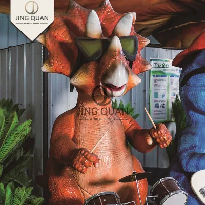  Tambores Triceratops Carton Animación Dinosaurio Big Dinosaur Toys Modelo animal Creativo 3D