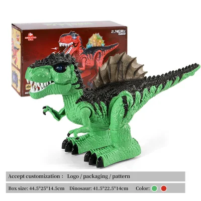 A 2,4 Ghz, 8RM RC electrónica dinosaurio Tyrannosaurus con batería recargable del robot de control remoto los dinosaurios al caminar y rugientes