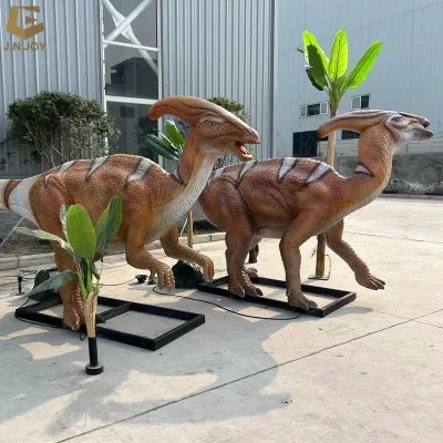 Ad02 exterior realista Dinosaurios Animatronics Parasaurolophus para Dino Park