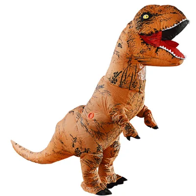 El tema del Jurásico de Halloween inflables adultos tamaño grande Blow up se adaptan a inflar T-Rex Dinosaur traje para hombres
