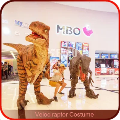  Verdadero Traje de dinosaurio Velociraptor traje para la venta